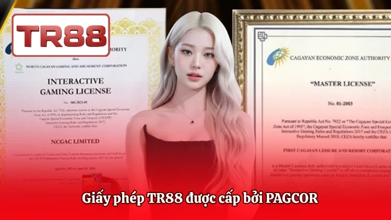 Giấy phép TR88 được cấp bởi PAGCOR