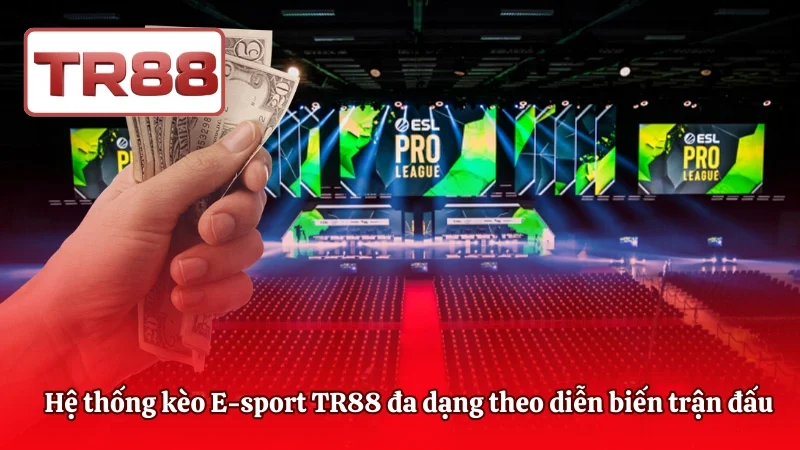 Hệ thống kèo E-sport TR88 đa dạng theo diễn biến trận đấu