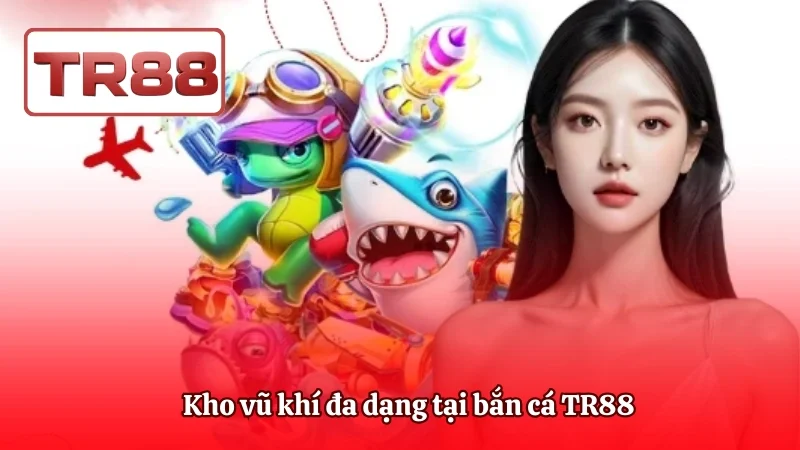 Kho vũ khí đa dạng tại bắn cá TR88
